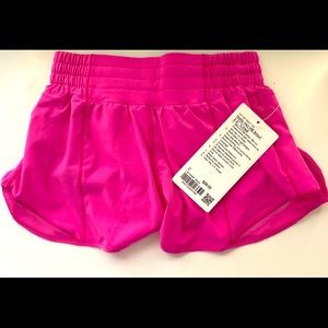 Size 2, Sonic Pink, 2.5 Inch, Hottie Hot, High Rise shorts.